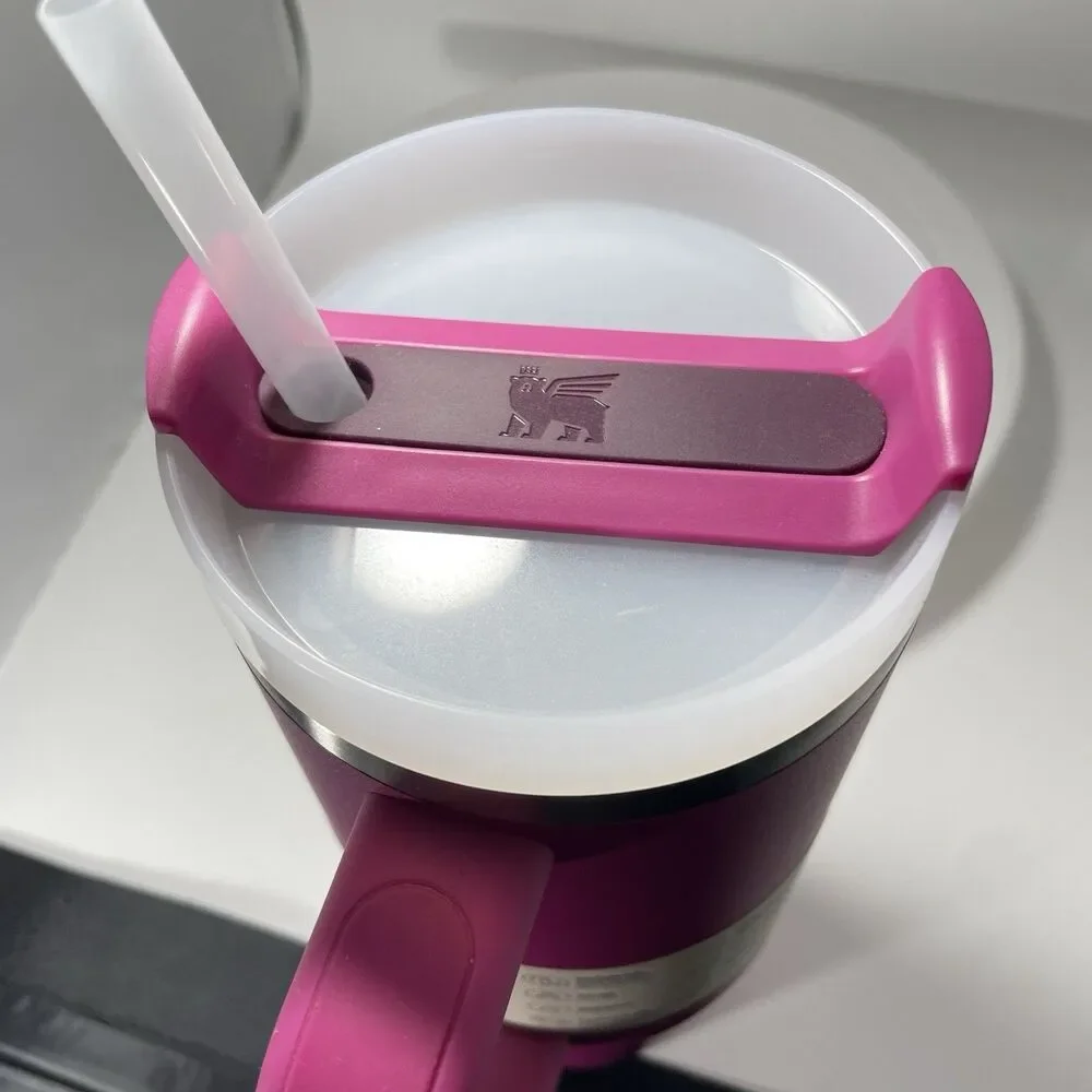 NEW NIB Stanley Quencher Flowstate H2.O Fuchsia Hot Pink 40 Oz HTF Tumbler Water - Picture 6 of 7